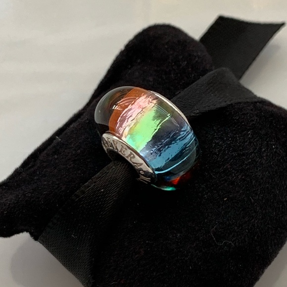 NEW🌸#217-Murano Glass Bead, Multi Color Prisms - Picture 7 of 8